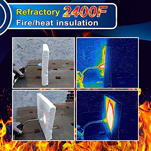 MAPORCH Kaowool Ceramic Fiber Blanket 1″x12″x32″, Fireproof Foam Insulation Blanket 2400F for Stoves, Fire Bricks, Ovens, Heat Insulation, Fire Prevention, Including Plastic Ruler & Utility Knife | The Storepaperoomates Retail Market - Fast Affordable Shopping