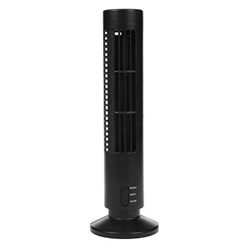ZSQSM Air Cooler Tower Fan Portable Air Cooler Vertical Bladeless Fan USB Desktop Air Conditioner Fan Mini Cooling Tower Fan Quiet for Home Office,Black
