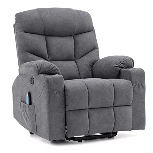 Esright Electric Power Lift Chair Recliner Sofa for Elderly with Vibration Massage and Lumbar Heated, 2 Side Pockets and Cup Holders, USB Ports, Convenient Remote Control | The Storepaperoomates Retail Market - Fast Affordable Shopping
