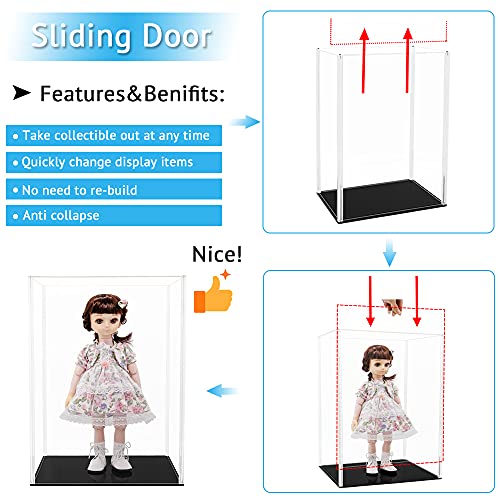 Tingacraft Acrylic Display Case (14.5 x 11.8 x 20 inch) for 18 20 inch Doll Action Figure Clear Box for Collectibles, Assembly Required | The Storepaperoomates Retail Market - Fast Affordable Shopping