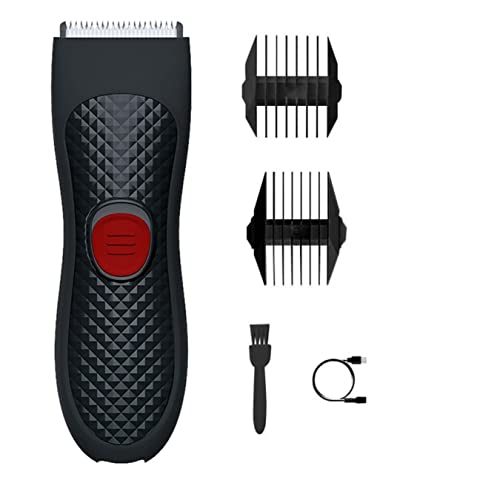 Trimmer by Extra Body Care: Electric Below-The-Belt Trimmer Built for Men | Red Button | Waterproof Groin & Body Shaver | 50 Minute Battery Life with Universal USB Charging