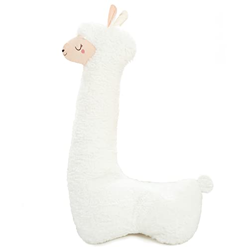 Deaboat 40″ Giant Alpaca Plush Pillow Llama Stuffed Animal Toys Llama Long Body Plushie Home Decor for Girls Kids Adults