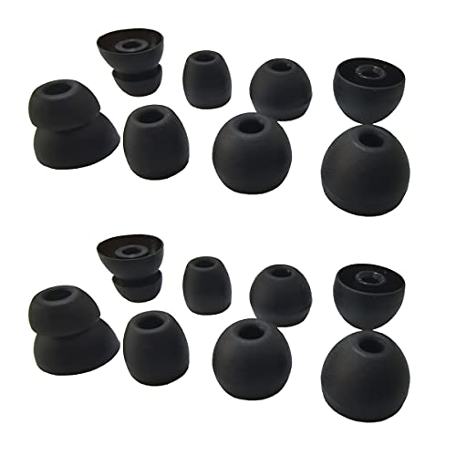 Luckvan Silicone Earbuds Tips for Powerbeats Pro, Powerbeats 2 & 3 Replacement Eartips 8 Pairs L/M/S Double Flange Rubber Powerbeats Ear Tips