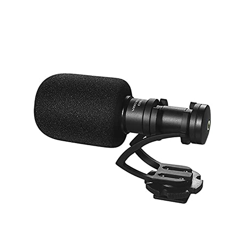 XIAOMINDIAN CVM VM10II Mini Compact On Camera Cardioid Directional Video Microphone with Shock Mount for Smartphone Action Camera (Color : Black)