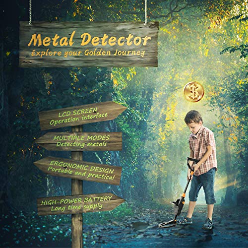 Metal Detector for Kids – 7.4 Inch Waterproof Kid Metal Detectors Gold Detector Lightweight Search Coil (24″-35″) Adjustable Metal Detector for Junior & Youth with High Accuracy | The Storepaperoomates Retail Market - Fast Affordable Shopping