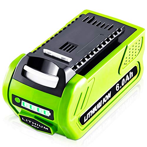 【3rd Upgrade】 CaliHutt 6.0Ah 40V Replacement Battery for Greenworks 40V Battery G-MAX 29472 29462 29252 20202 22262 25312 Cordless Power Tools Lithium-ion Battery