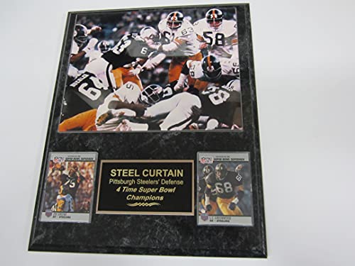 Steelers STEEL CURTAIN 2 Card Collector Plaque #2 w/8×10 Photo