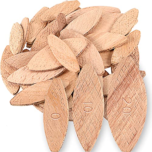 Beechwood Joiner Biscuits Number 0, 10, 20 Wood Joining Biscuits Woodworking Biscuits Assorted Beech Wood Chips for Crafting Woodworking(150 Pieces)