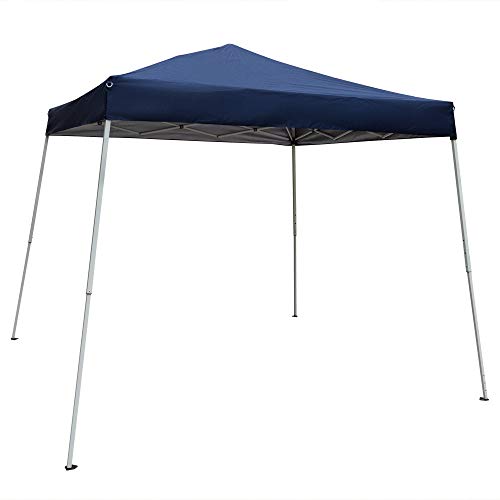10ft x 10ft Oxford Cloth Plastic Sprayed Iron Pipe Inclined Angle Non Girded Cloth Blue Portable Folding shed