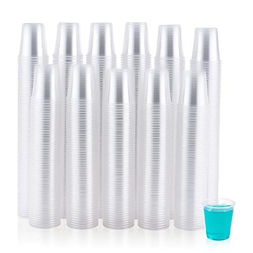 JOLLY CHEF 700 Pack 3 Oz Clear Plastic Cups, Disposable Mouthwash Cups for Any Occasion, Small Plastic Cups for Ice Tea, Juice, Soda, and Coffee Glasses for Party, Picnic, BBQ, Travel, and Events