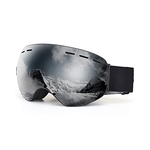 Bauhaus Snowboard Ski Goggles with Case, Winter Spherical Snow Goggles UV Protection, Anti-Fog & OTG Design Snowmobile Goggles