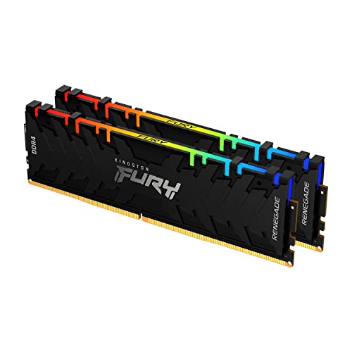 Kingston Fury Desktop PC Memory, DDR4, 3600MT/S, 2 x 16GB Kingston Fury Renegade RGB CL16 KF436C16RB1AK2/32 RGB LED