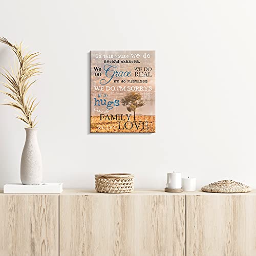 Kas Home Bedroom Decor Family Canvas Wall Art Inspirational Sayings Rustic Wall Decor Motivational Family Theme Framed Prints Signs for Home Living Room (10.6 x 13.7 inch, Brown – We do) | The Storepaperoomates Retail Market - Fast Affordable Shopping