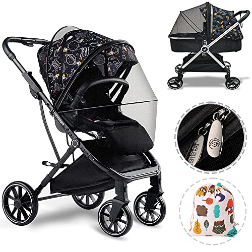 Stroller Bug net, Universal Mosquito net for Stroller, Unique Double Zipper Design-Great Accessories for Baby Stroller-Easy to Install and Portable-Fit for Graco Strollers, Car seat,Bassinet,Cradle