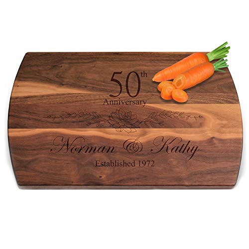 Blue Ridge Mountain Gifts Personalized Cutting Board – 3 Types of Size & Wood, For Housewarming, Valentine’s Day and more – Laser Engraved Charcuterie Board, Home Decor, Food Tray
