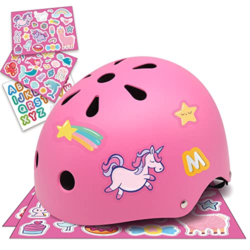 Toddler Helmet 2-4 Years Kids Helmets – Toddler Bike Helmet 3-5 5-8 for Skateboard Roller-Skating Bicycle I Boys Girls Baby Infant Child Ages Year Old Unicron (Pink, Girls in Wonderland)