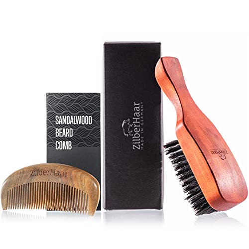 ZilberHaar Major Hairbrush for Men + Sandalwood Beard Comb