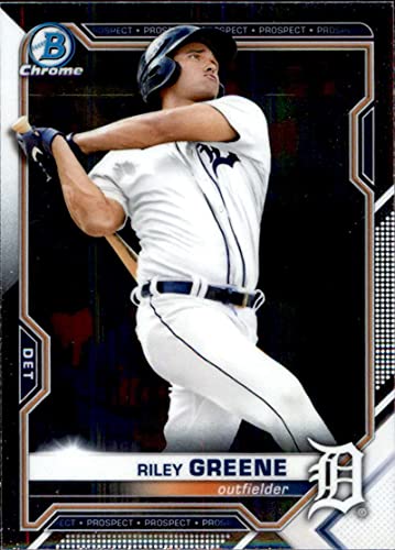 2021 Bowman Chrome Prospects #BCP-4 Riley Greene Detroit Tigers MLB Baseball Card NM-MT