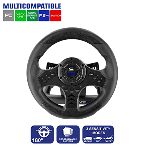 Superdrive SV450 racing steering wheel with Pedals and Shifters Xbox Serie X / S, Switch, PS4, Xbox One, PS3, PC (programmable for all games) | The Storepaperoomates Retail Market - Fast Affordable Shopping