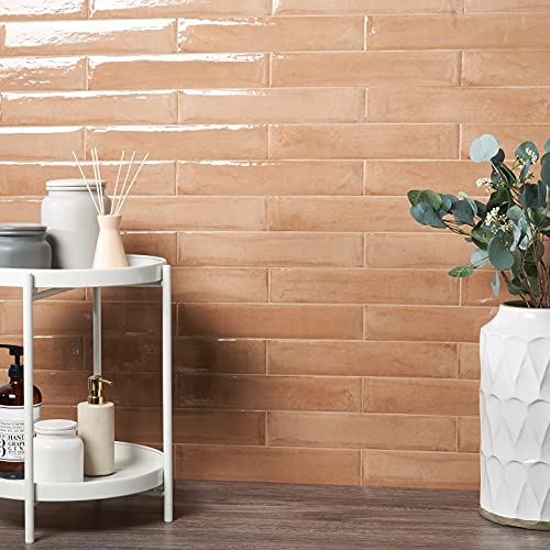 Tint Terracotta 2.95 in. x 15.74 in. Polished Porcelain Wall Tile (14.2 Sq. Ft. / Case) | The Storepaperoomates Retail Market - Fast Affordable Shopping