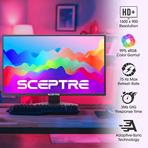 Sceptre 20″ 1600 x 900 75Hz LED Monitor 2X HDMI VGA Built-in Speakers, Machine Black Wide Viewing Angle 170° (Horizontal) / 160° (Vertical) Machine Black 2021 (E209W-16003RT) (Renewed) | The Storepaperoomates Retail Market - Fast Affordable Shopping