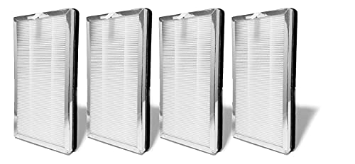 Nispira True HEPA Replacement Filter with Activated Carbon Compatible with MA-15 Air Purifier Part MA-15R. 4 Packs