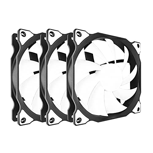 ULBESBSD 120mm Case Fans Quiet Cooling Fan for Desktop PC Case Computer Case Fans with Long-Life Hydraulic Bearing 3 Packs