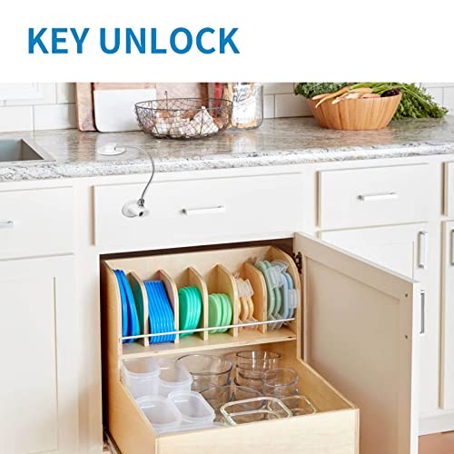 UD Meiyaertong Fridge Lock 2 Pcs Child Safety Lock for Refrigerator Cabinet Drawer with 4 KeysBlack… 6 Piece Set | The Storepaperoomates Retail Market - Fast Affordable Shopping