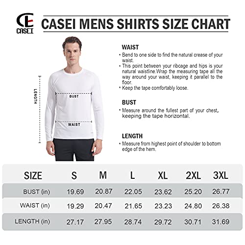 Men’s Long Sleeve Dry Fit Shirts UPF 50+ Sun Protection SPF T-Shirts for Men Hiking Running Fishing,White L | The Storepaperoomates Retail Market - Fast Affordable Shopping