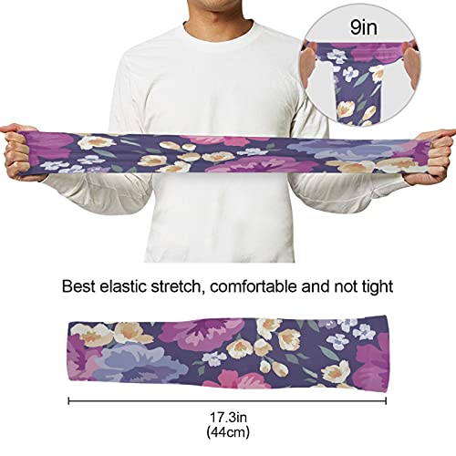 WELLDAY Beautiful Flower Arm Sleeves with Thumb Hole UV Sun Protection Cooling for Driving Cycling Golf Fishing | The Storepaperoomates Retail Market - Fast Affordable Shopping