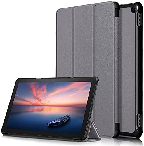 Fire HD 10 Tablet case (11th Generation, Released in 2021) JKRS Fire HD 10 Plus Tablet case Shockproof Ultra-Light PU Leather tri-fold Stand case with Automatic Wake-up/Sleep Function