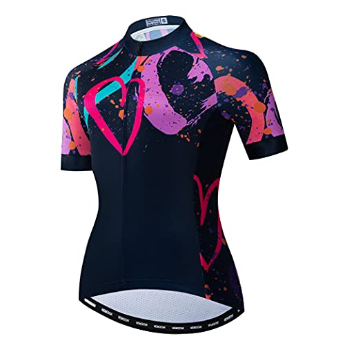 Hotlion Summer Cycling Jersey Womens Bicycle Shirts Short Sleeve Bike Clothing Tops CF22