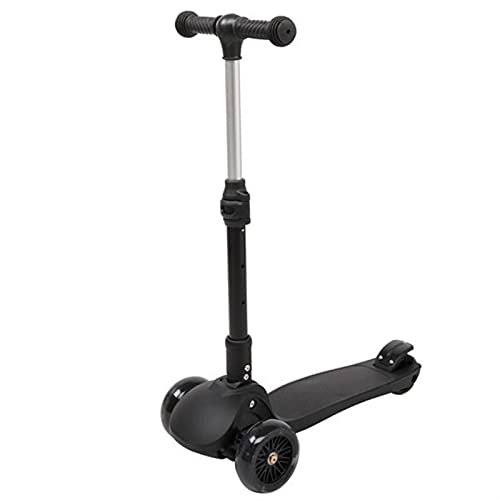 Foldable Three Wheel Scooter Black for Kid Teen Adult