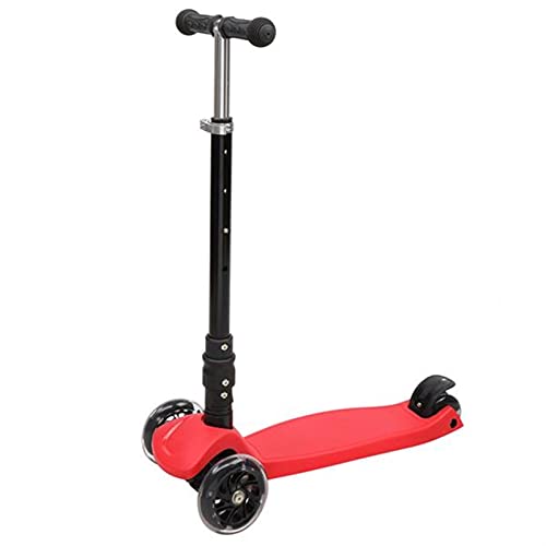 Foldable Three Wheel Scooter Red for Kid Teen Adult