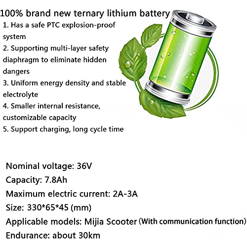 TGHY 36V 7.8Ah Replacement Lithium Battery for M365 Electric Scooter with Communication and BMS 7800mAh Li-ion Battery for Electric Scooter 30km Endurance Range | The Storepaperoomates Retail Market - Fast Affordable Shopping