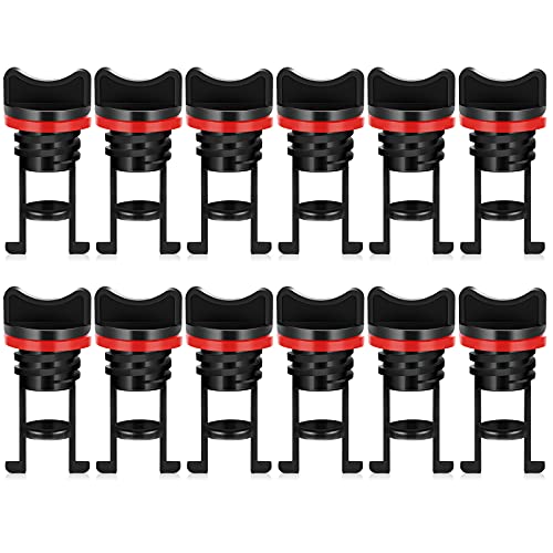 Boao Nylon Kayak Drain Plugs Thread Drain Plugs for Kayak Dinghy Canoe Boat (Red, 12 Pieces)