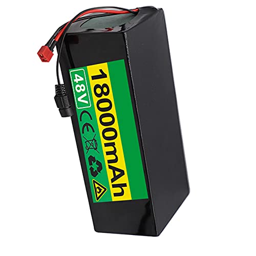 FREEDOH 48V 18000mAh Lithium Battery Pack 1000W E-Bike Battery Pack Used for Motors Within 1000W 750W 500W 350W 250W for Electric Scooters Electric Tools Electric Tricycles,T Plug