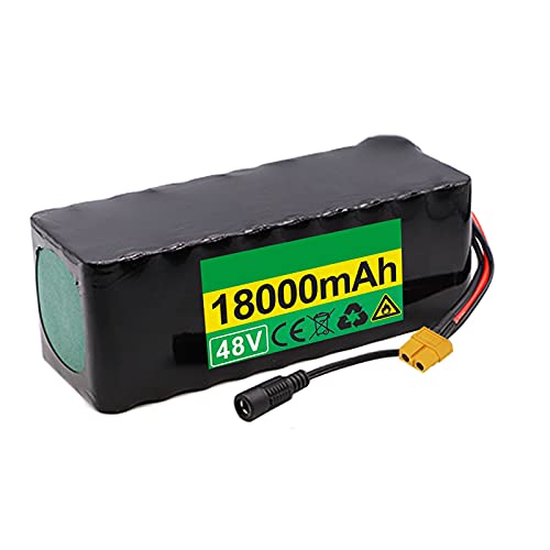 FREEDOH 48V 18AH E-Bike Lithium Battery Customizable Battery Pack 13S 3P 21700 Battery for Motors Within 1000W for Electric Scooters Electric Tricycles Electric Wheelchairs with Charger,Xt60 Plug