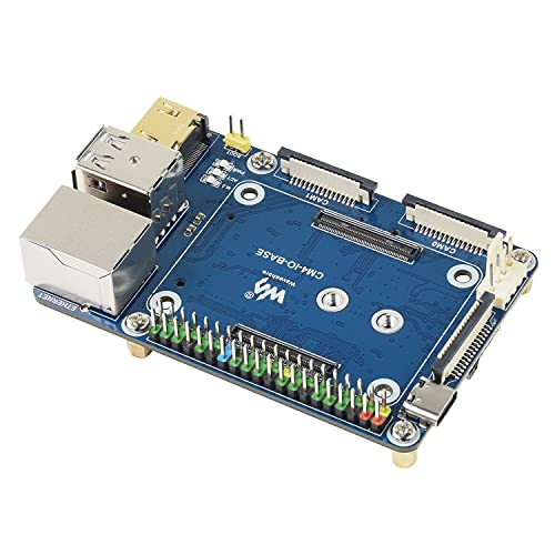 Mini Base USB HUB IO I/O Breakout Expansion Board for RPI Raspberry Pi Compute Module 4 CM4 4GB 8GB, with 40PIN GPIO Interface RJ45 Ethernet
