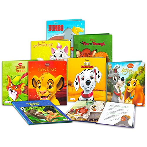Classic Disney Storybook Collection for Toddlers Kids ~ 8 Disney Books Bundle Featuring Dumbo, Lion King, The Jungle Book, 101 Dalmatians and More | Disney Bedtime Book Stories Set