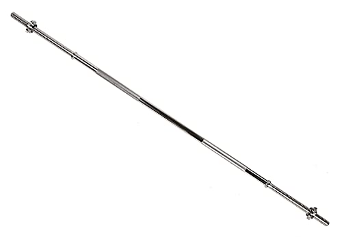 BalanceFrom 1-Inch Diameter Threaded Chrome Barbell with Lock Collars, 60-Inch