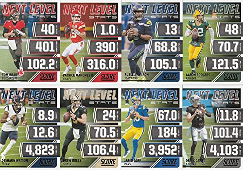 2021 Panini Score Football Cards Next Level INSERT SET (25 CARDS) Tom Brady Patrick Mahomes Justin Herbert Rodgers Wilson Brees Allen and More