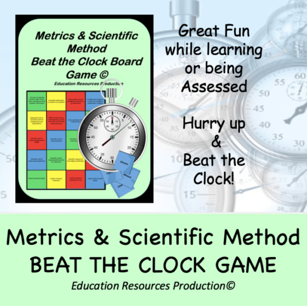 The Metric System & Scientific Method Beat the Clock Vocabulary Game