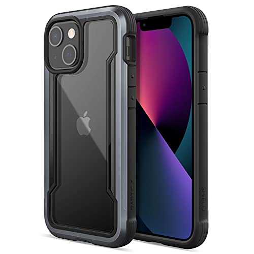 RAPTIC Shield Case Compatible with iPhone 13 Mini Series, Shockproof Protective, Clear Case, Durable Aluminum Frame, 10ft Drop Tested, Fits iPhone 13 Mini, Black