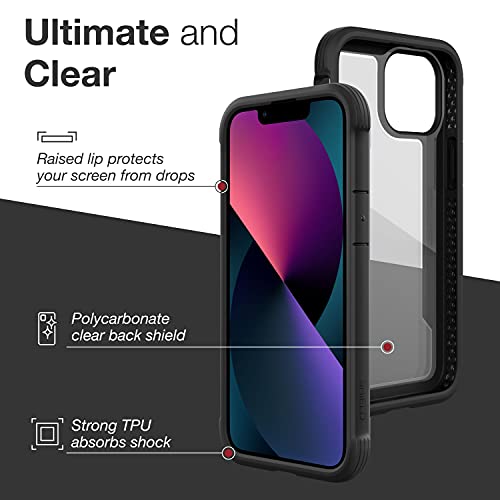 RAPTIC Shield Case Compatible with iPhone 13 Mini Series, Shockproof Protective, Clear Case, Durable Aluminum Frame, 10ft Drop Tested, Fits iPhone 13 Mini, Black | The Storepaperoomates Retail Market - Fast Affordable Shopping