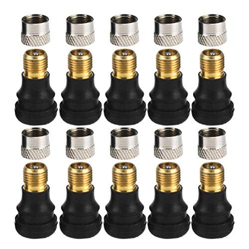 YHJIC 10Pcs Electric Scooter Tubeless Tire Vacuum Valve Wheel Gas Valve for M365 Electric Scooter Accessories Black