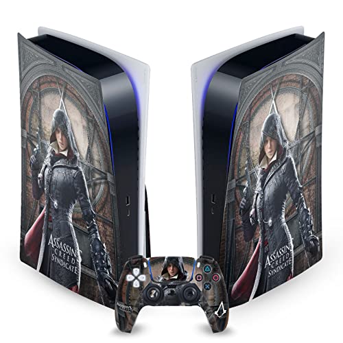 Head Case Designs Officially Licensed Assassin’s Creed Evie Frye Syndicate Graphics Vinyl Faceplate Gaming Skin Decal Compatible With Sony PlayStation 5 PS5 Disc Edition Console & DualSense Controller