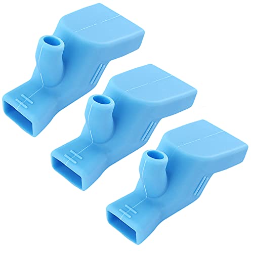YJYdadaS Silicone Faucet Extenders, 3PC Silicone Water Faucet Extender Bathroom Sink Faucet Extender for Baby & Kids Hand Washing (Blue), 7cm