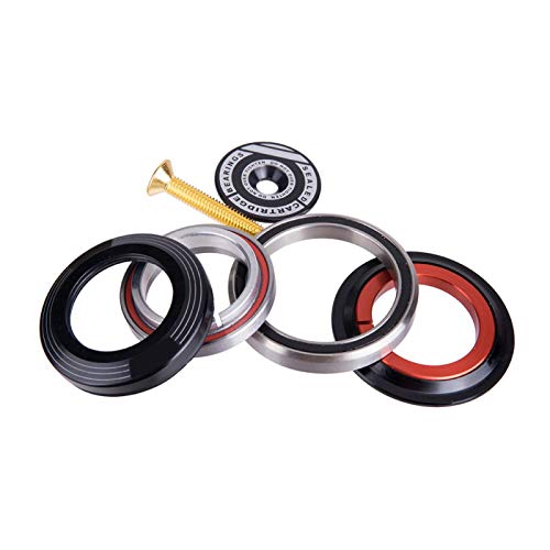 PXRJE Headset Bearings Tapered,Tapered Tube Road Bicycle Headset,Bike Front Fork Headset Tapered Tube to Straight Tube Bicycle Headset Bearing(A1)