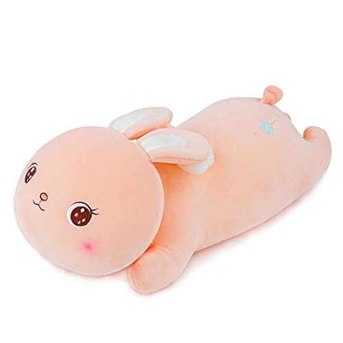 jschoclatt Bunny Plush Hugging Pillow, Bunny Stuffed Animal Toy, Rabbit Stuffed Animal Doll Gifts for Kids Birthday, Valentine, Christmas, 19.7 Inch , Small